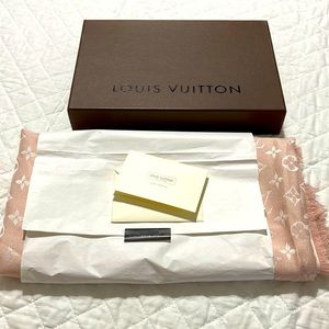 Original LV scarf with serial number with box.